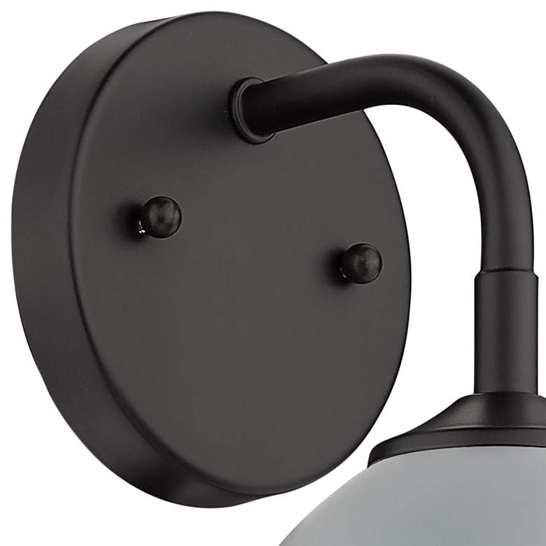 Image 4 Zoey 10" High Matte Black and Gray Wall Sconce more views