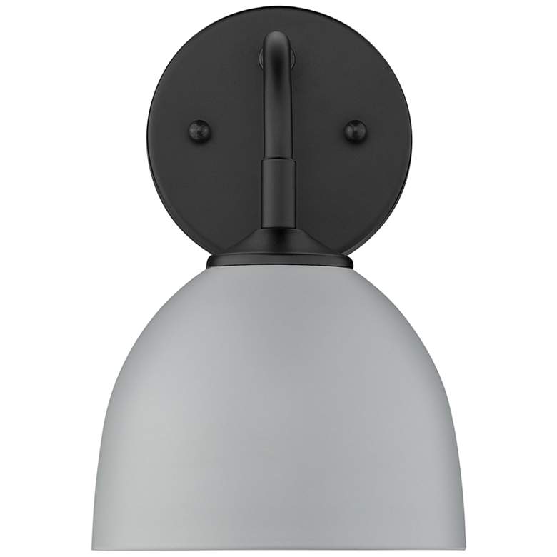 Image 5 Zoey 10" High Matte Black and Gray Wall Sconce more views