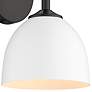 Zoey 10" High Matte Black and White Wall Sconce