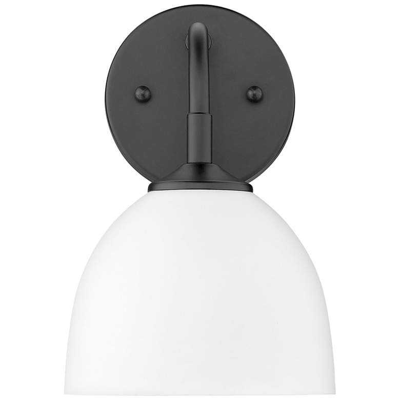 Image 5 Zoey 10 inch High Matte Black and White Wall Sconce more views