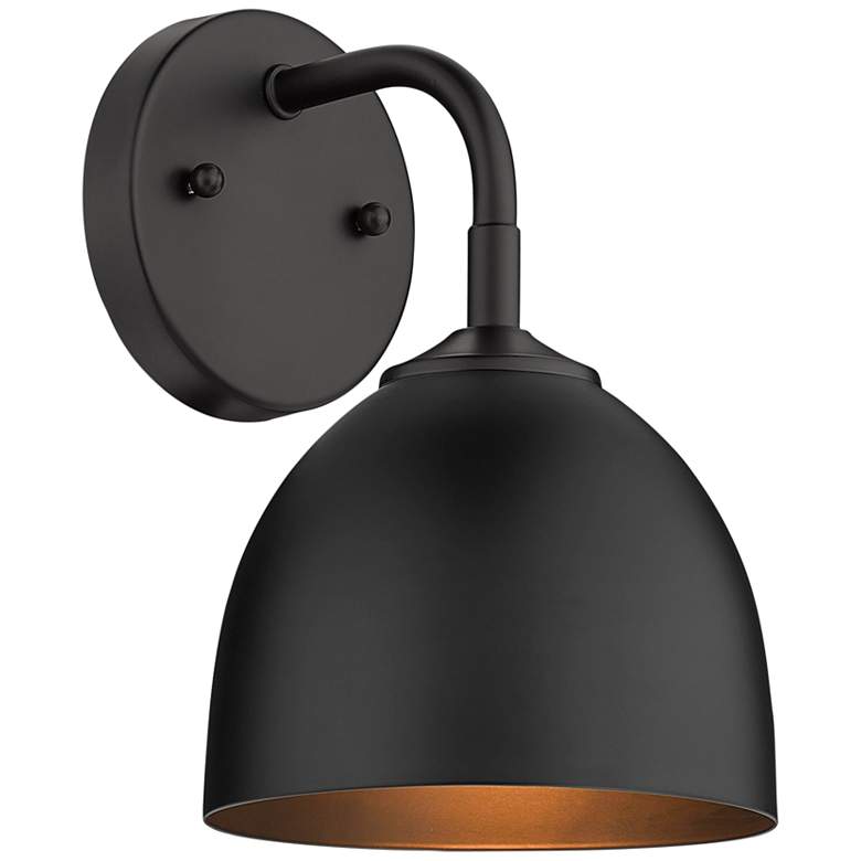 Image 2 Zoey 10" High Matte Black Wall Sconce