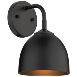 Zoey 10&quot; High Matte Black Wall Sconce