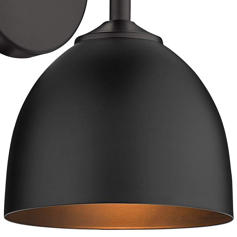Image 3 Zoey 10" High Matte Black Wall Sconce more views