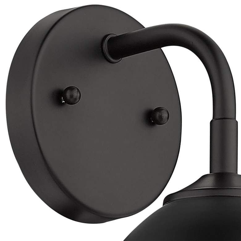 Image 4 Zoey 10" High Matte Black Wall Sconce more views