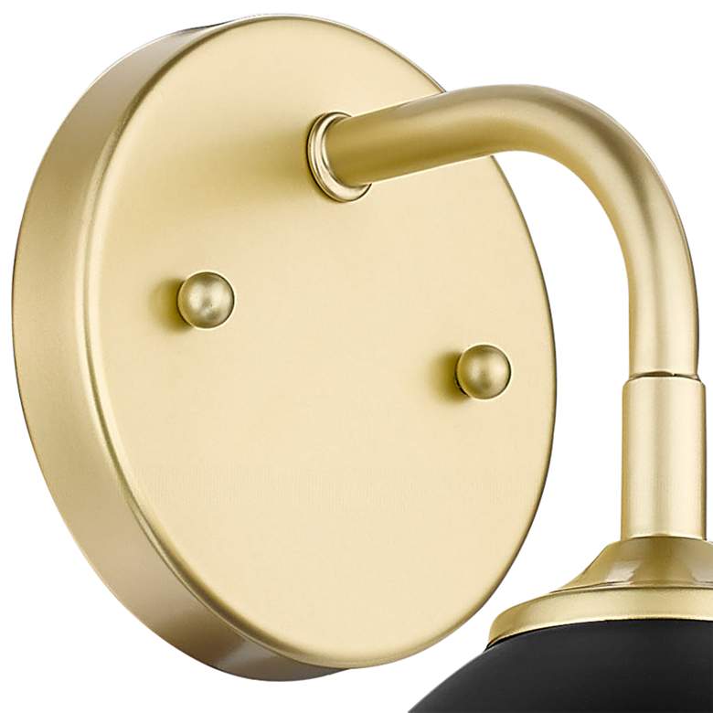 Image 4 Zoey 10 inch High Olympic Gold and Matte Black Wall Sconce more views