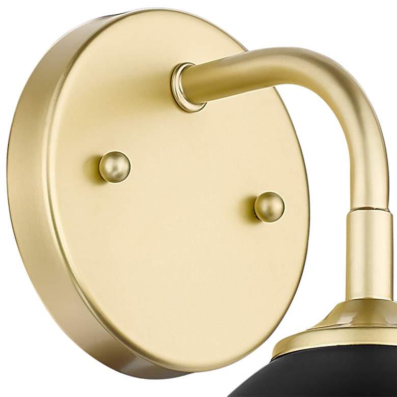 Image 4 Zoey 10" High Olympic Gold and Matte Black Wall Sconce more views
