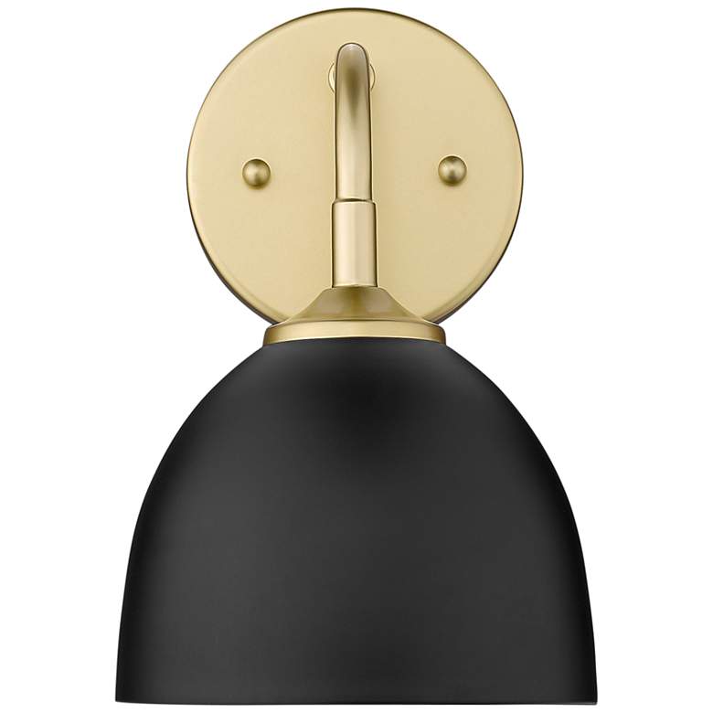 Image 5 Zoey 10 inch High Olympic Gold and Matte Black Wall Sconce more views