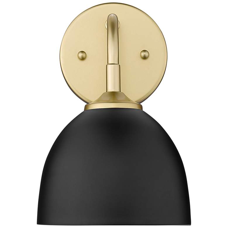 Image 5 Zoey 10" High Olympic Gold and Matte Black Wall Sconce more views