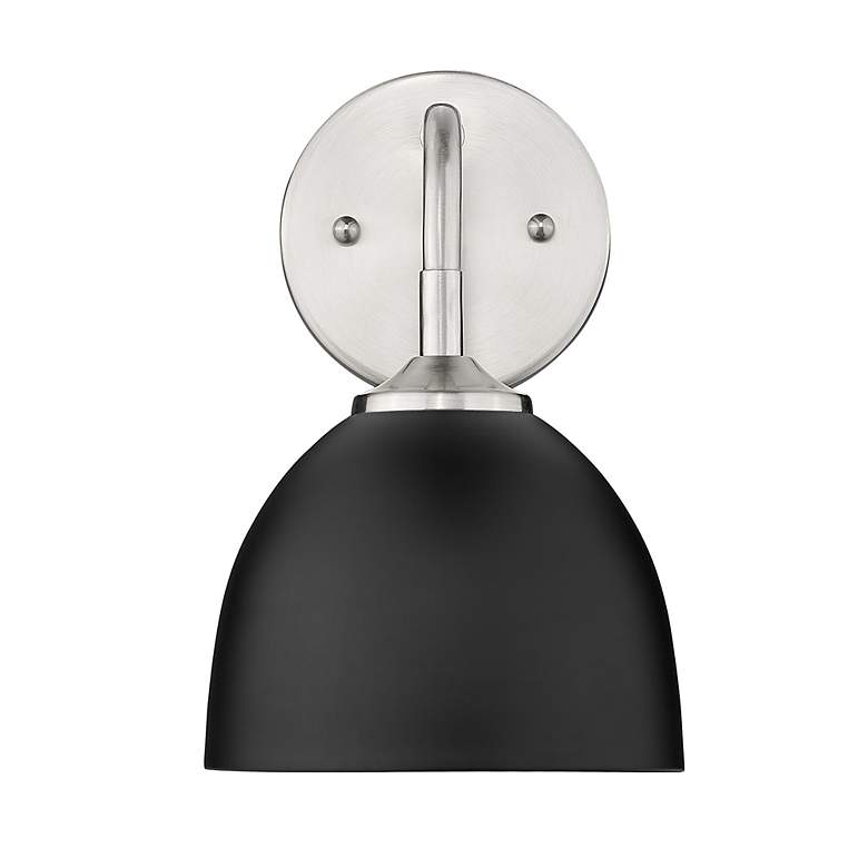 Image 3 Zoey 10" High Pewter and Matte Black Wall Sconce more views