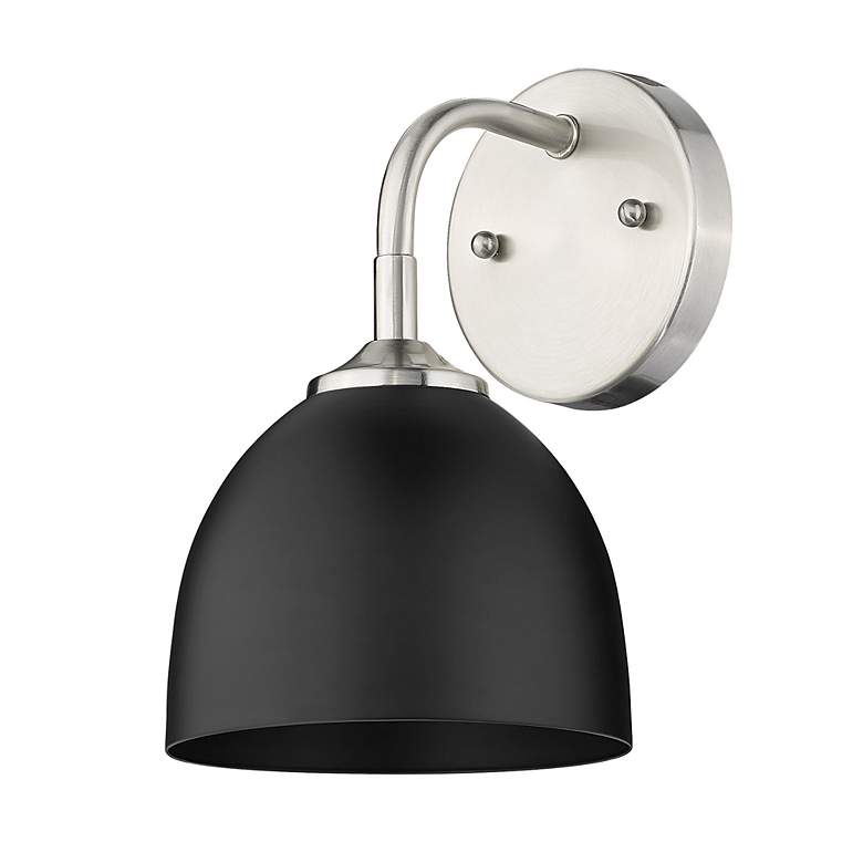 Image 4 Zoey 10" High Pewter and Matte Black Wall Sconce more views