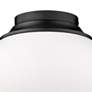 Zoey 13 3/4" Wide Matte Black and White Bowl Ceiling Light