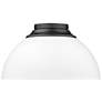 Zoey 13 3/4" Wide Matte Black and White Bowl Ceiling Light