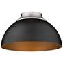 Zoey 13 3/4" Wide Pewter and Matte Black Bowl Ceiling Light