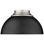2_Zoey 13 3/4" Wide Pewter and Matte Black Bowl Ceiling Light