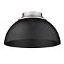 3_Zoey 13 3/4" Wide Pewter and Matte Black Bowl Ceiling Light more views