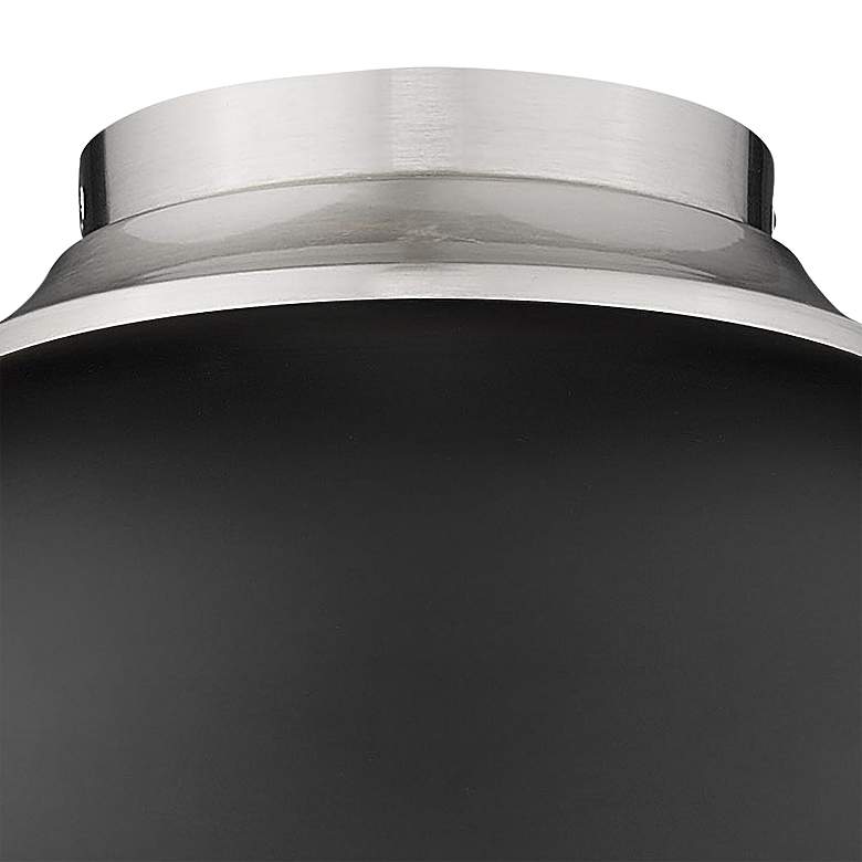 Image 4 Zoey 13 3/4" Wide Pewter and Matte Black Bowl Ceiling Light more views