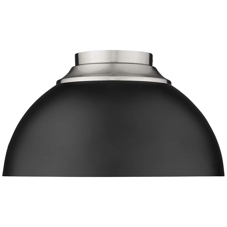 Image 5 Zoey 13 3/4 inch Wide Pewter and Matte Black Bowl Ceiling Light more views