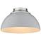 Zoey 13 3/4" Wide Pewter and Matte Gray Bowl Ceiling Light