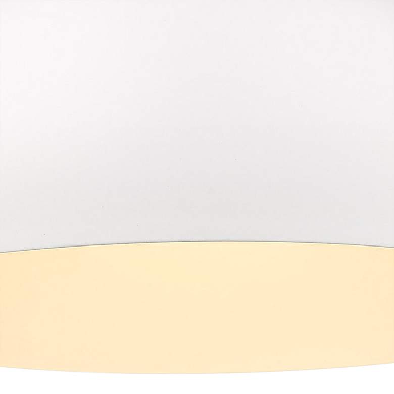 Image 3 Zoey 13 3/4" Wide Pewter and Matte White Bowl Ceiling Light more views