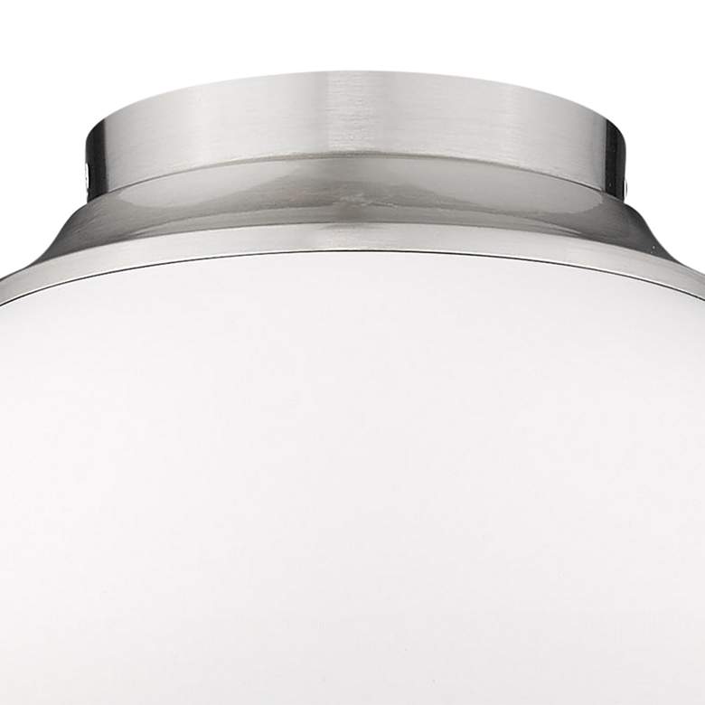 Image 4 Zoey 13 3/4 inch Wide Pewter and Matte White Bowl Ceiling Light more views