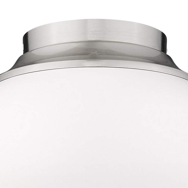 Image 4 Zoey 13 3/4" Wide Pewter and Matte White Bowl Ceiling Light more views