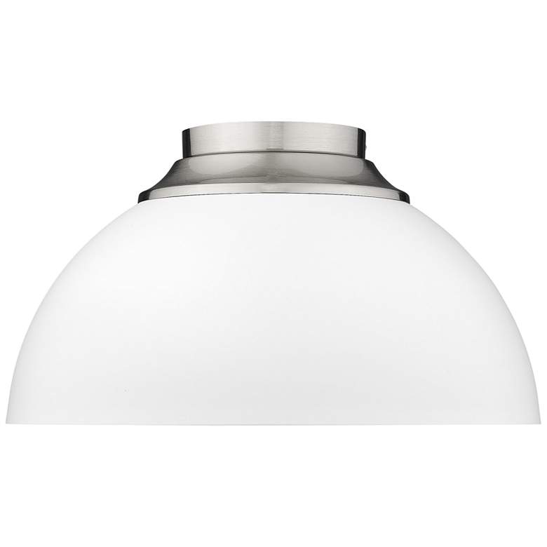 Image 5 Zoey 13 3/4" Wide Pewter and Matte White Bowl Ceiling Light more views