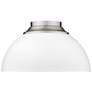Zoey 13 3/4" Wide Pewter and Matte White Bowl Ceiling Light