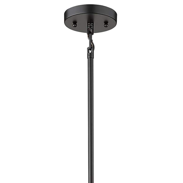 Image 2 Zoey 16" Wide Matte Black Metal Dome Pendant Light more views