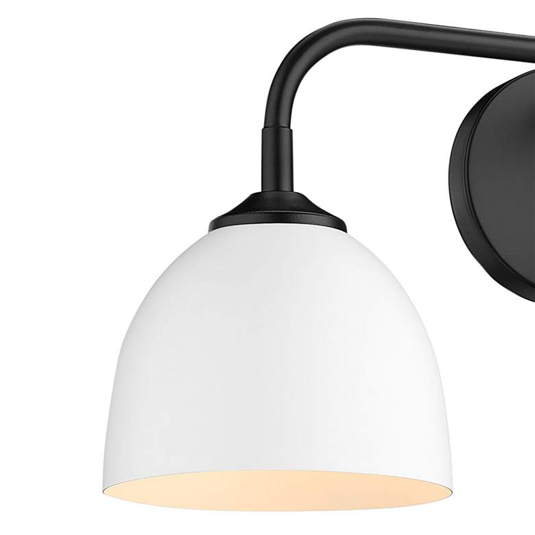 Image 3 Zoey 24 1/2" Wide Matte Black and White 3-Light Bath Light more views