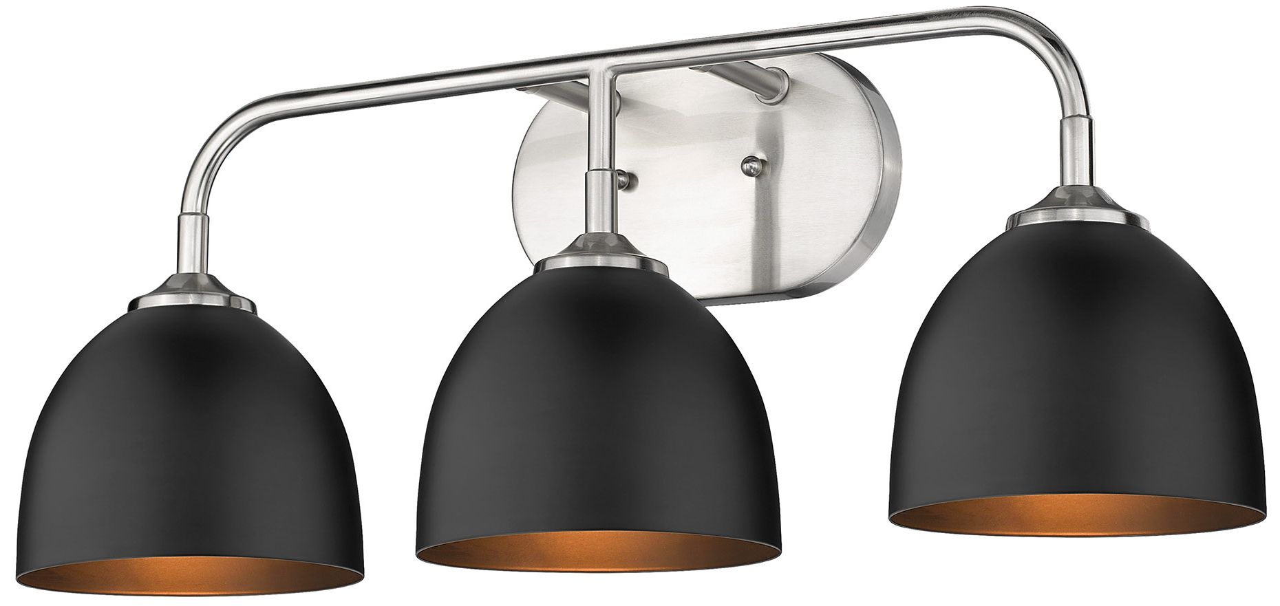 Zoey 24 1/2" Wide Pewter and Matte Black 3-Light Bath Light