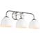 Zoey 24 1/2" Wide Pewter and Matte White 3-Light Bath Light