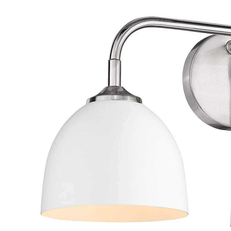 Image 3 Zoey 24 1/2" Wide Pewter and Matte White 3-Light Bath Light more views