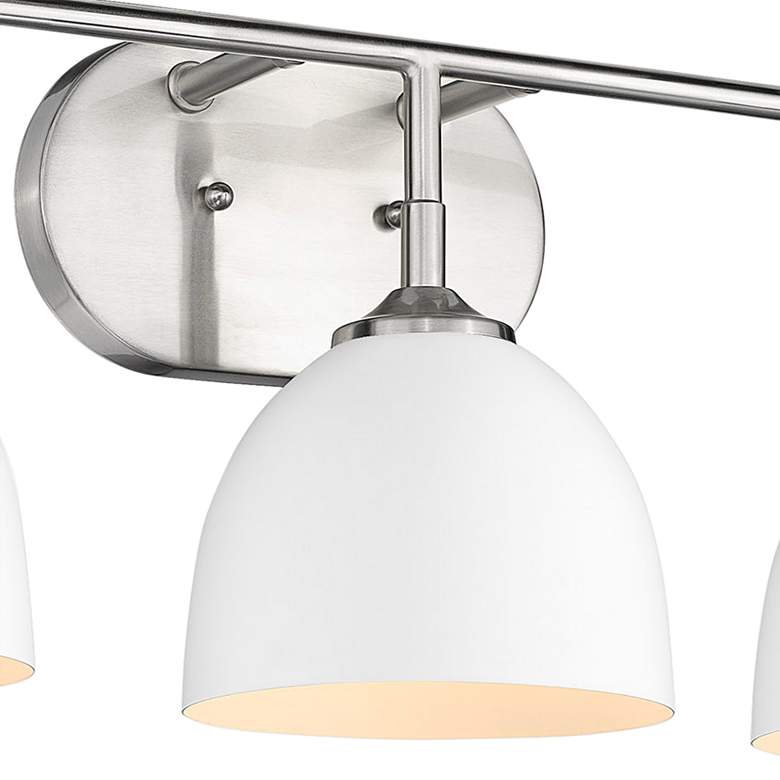 Image 4 Zoey 24 1/2" Wide Pewter and Matte White 3-Light Bath Light more views
