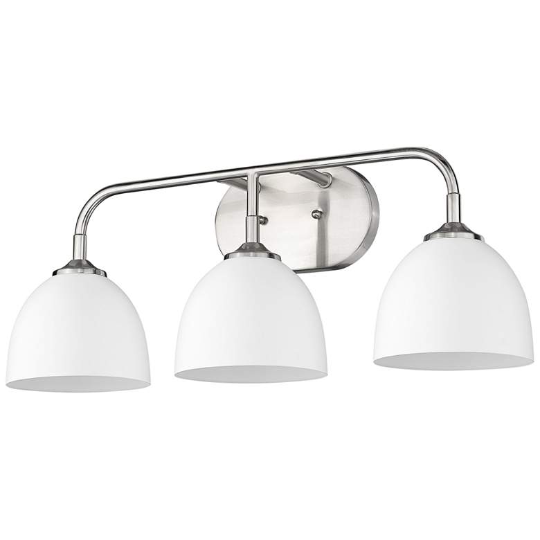 Image 6 Zoey 24 1/2 inch Wide Pewter and Matte White 3-Light Bath Light more views