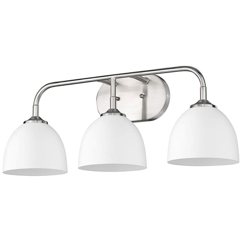Image 6 Zoey 24 1/2" Wide Pewter and Matte White 3-Light Bath Light more views
