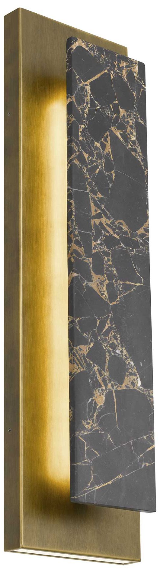 Zoey 24" High Painted Antique Brass LED Outdoor Wall Light