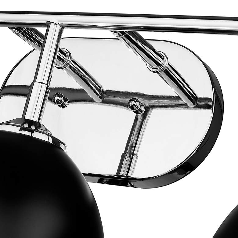 Image 5 Zoey 3-Light Vanity Light in Chrome with Matte Black more views