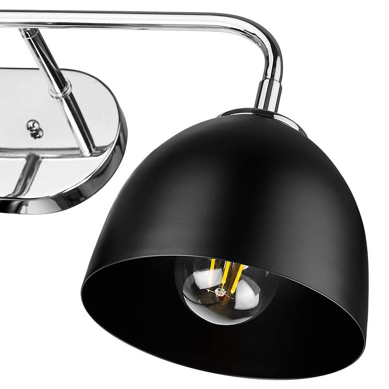 Image 6 Zoey 3-Light Vanity Light in Chrome with Matte Black more views