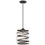 2_Zoey 8 1/4" Wide Bronze and Brushed Nickel Mini Pendant