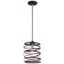 4_Zoey 8 1/4" Wide Bronze and Brushed Nickel Mini Pendant more views