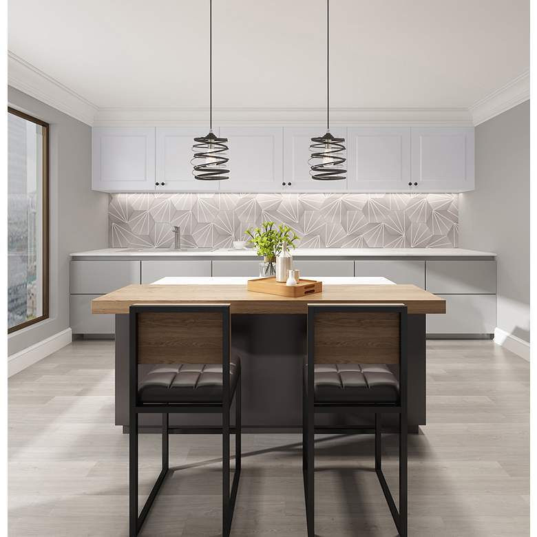 Image 6 Zoey 8 1/4" Wide Bronze and Brushed Nickel Mini Pendant more views