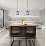 6_Zoey 8 1/4" Wide Bronze and Brushed Nickel Mini Pendant more views