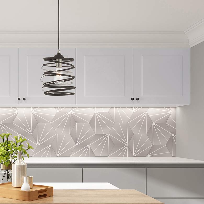 Image 7 Zoey 8 1/4" Wide Bronze and Brushed Nickel Mini Pendant more views