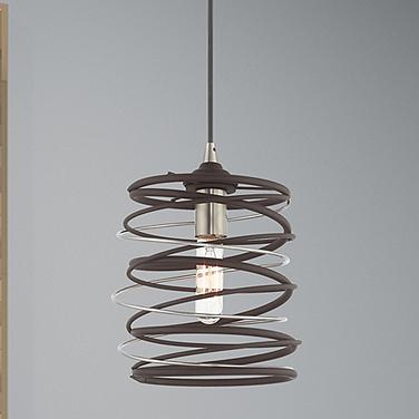 Zoey 8 1/4" Wide Bronze and Brushed Nickel Mini Pendant