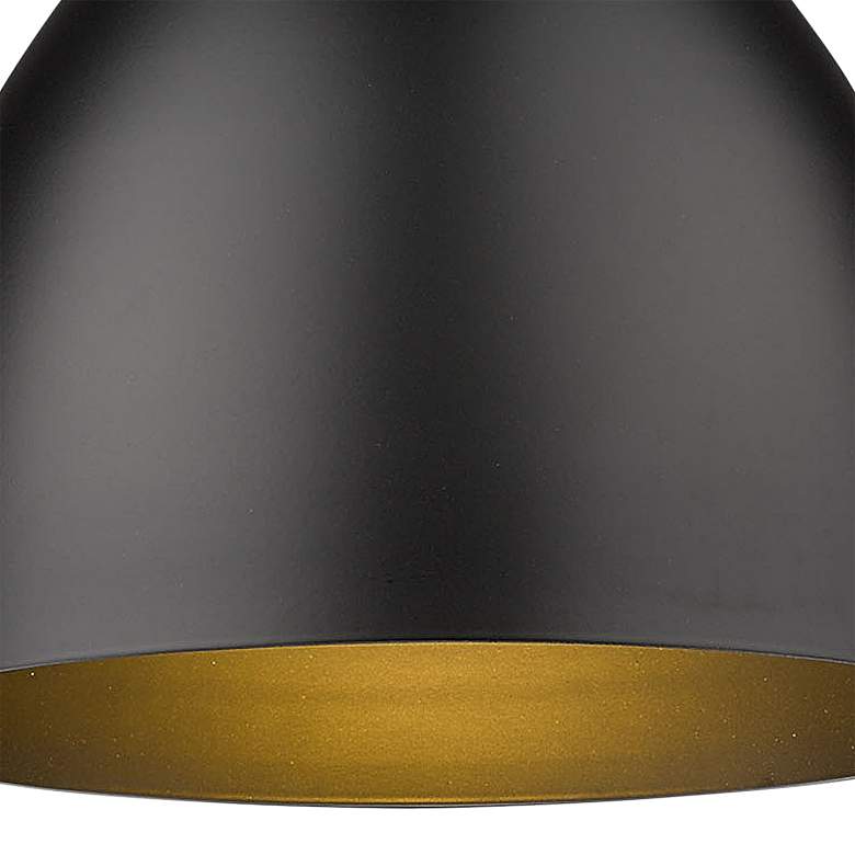 Image 2 Zoey 9" Wide Matte Black Metal Dome Mini Pendant more views