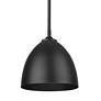 3_Zoey 9" Wide Matte Black Metal Dome Mini Pendant more views