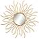 Zoey Gold Leaf Sunburst 32 3/4" Round Wall Art