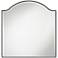 Zoey Matte Black 31 1/2" x 33" Arch Top Square Wall Mirror