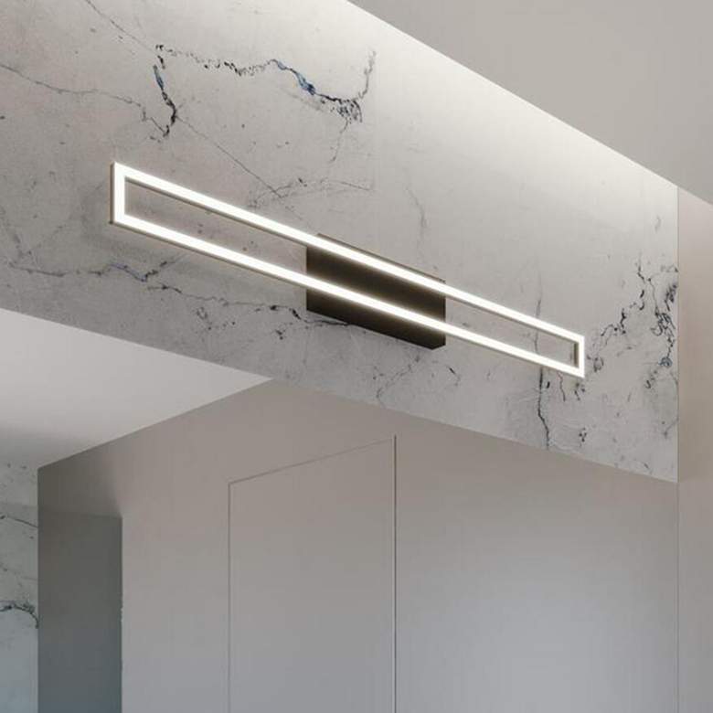Image 1 Zola 24" Wide Black LED Bathroom Vanity Light