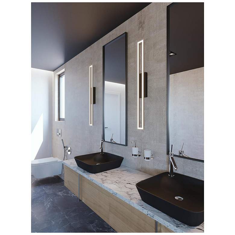Image 3 Zola 24" Wide Black LED Bathroom Vanity Light more views